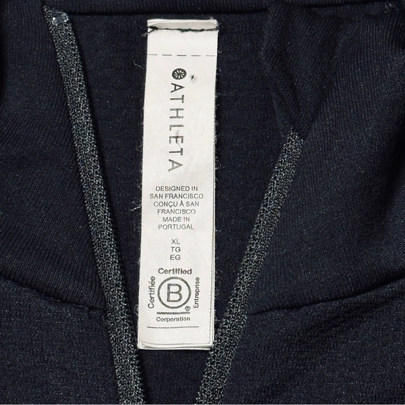 Athleta Momentum 1/2 Zip Top Black Long Sleeve Size XL - Picture 6 of 8